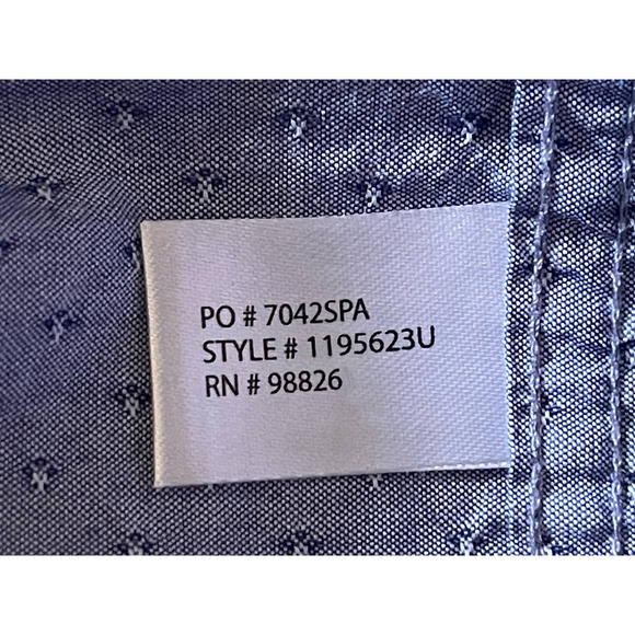 U.S. Polo Assn. Men's Dress Shirt XXL Blue Short Sleeve Button Down Collar - Picture 7 of 8
